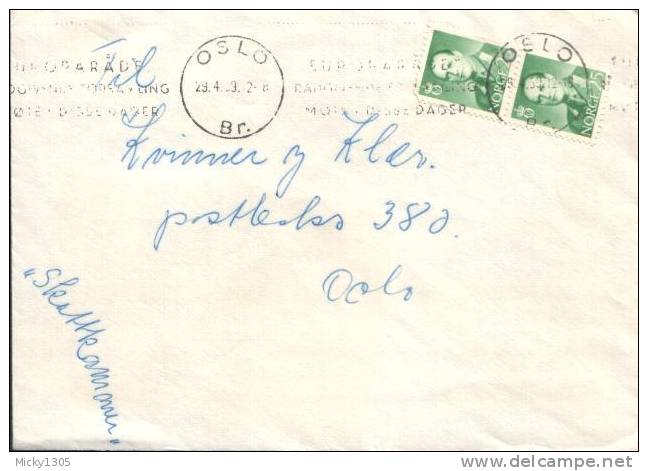 Norwegen / Norway - Umschlag Echt Gelaufen / Cover Used (F557) - Lettres & Documents