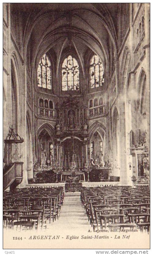 CPA ARGENTAN Eglise Saint Martin - Argentan