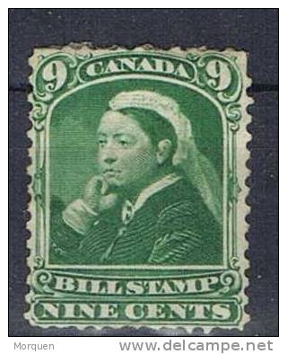 Canada Bill Stamp, Revenue 9 Cent * - Steuermarken