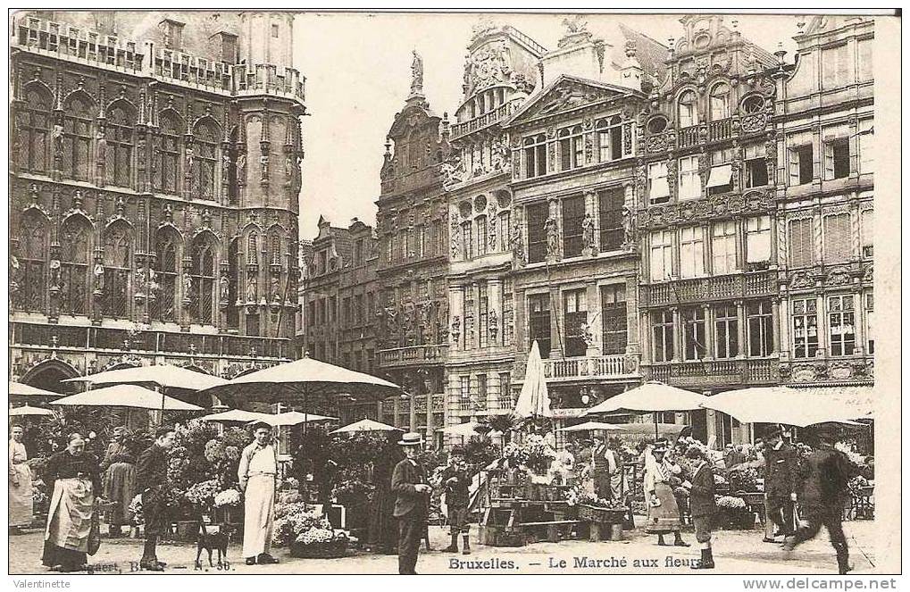 BRUXELLES - Le Marché Aux Fleurs 1907 - Märkte