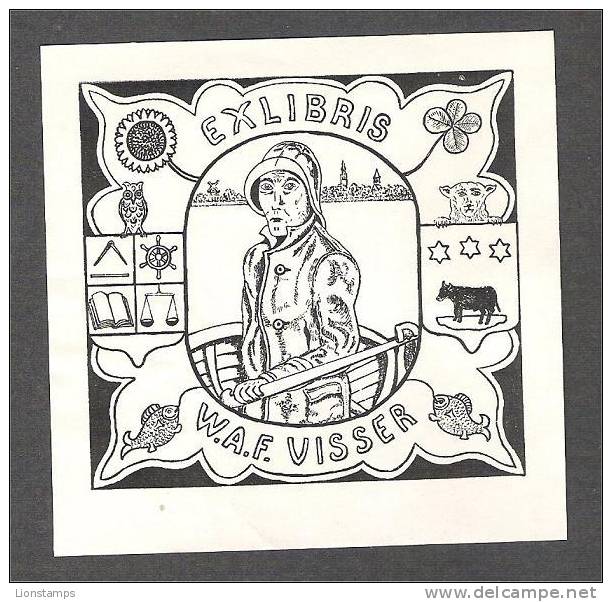 EL 56 - Fisherman - Exlibris