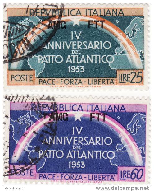 1953 Patto Atlantico - Afgestempeld