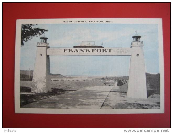 Marine Gateway   Frankfort MI   1939 Cancel    ==== ====  Ref 208 - Andere & Zonder Classificatie