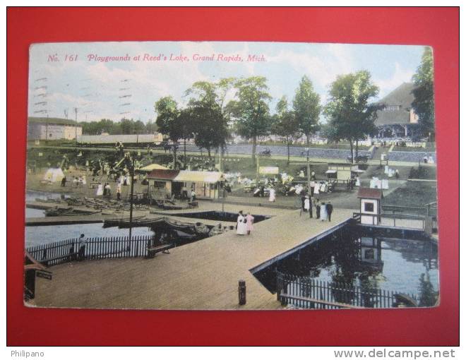 Grand Rapids  MI   Playgrounds At Reed's Lake   1910 Cancel ==== ====  Ref 208 - Grand Rapids