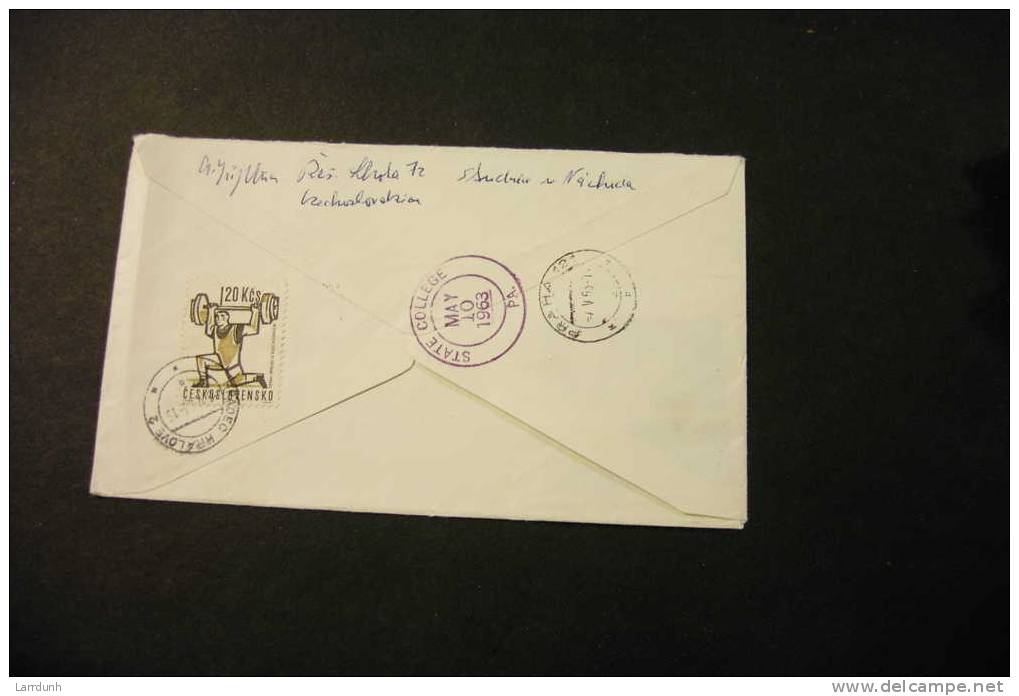 Czechoslovakia Rockets Space Craft Moon Mars Jupiter Registered Cover To The US With Day Of Issue Cancel 1963 A04s - FDC