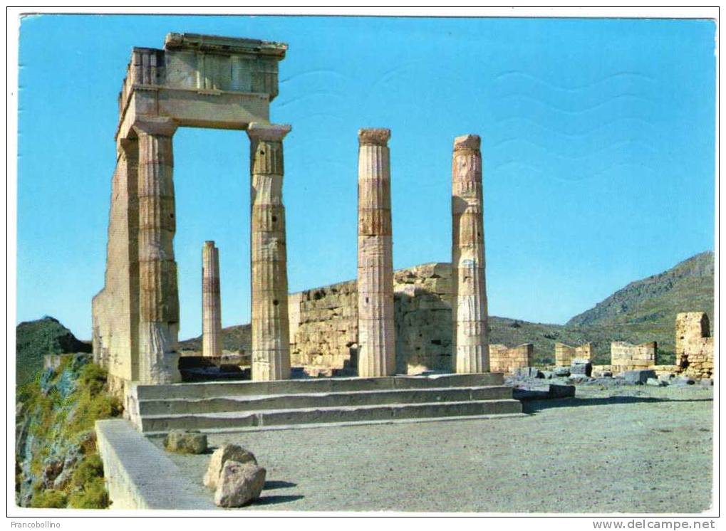 GRECE - RHODES-LINDOS SUR L´ACROPOLE. LE TEMPLE D´ATHENE´ LINDIA - Grecia