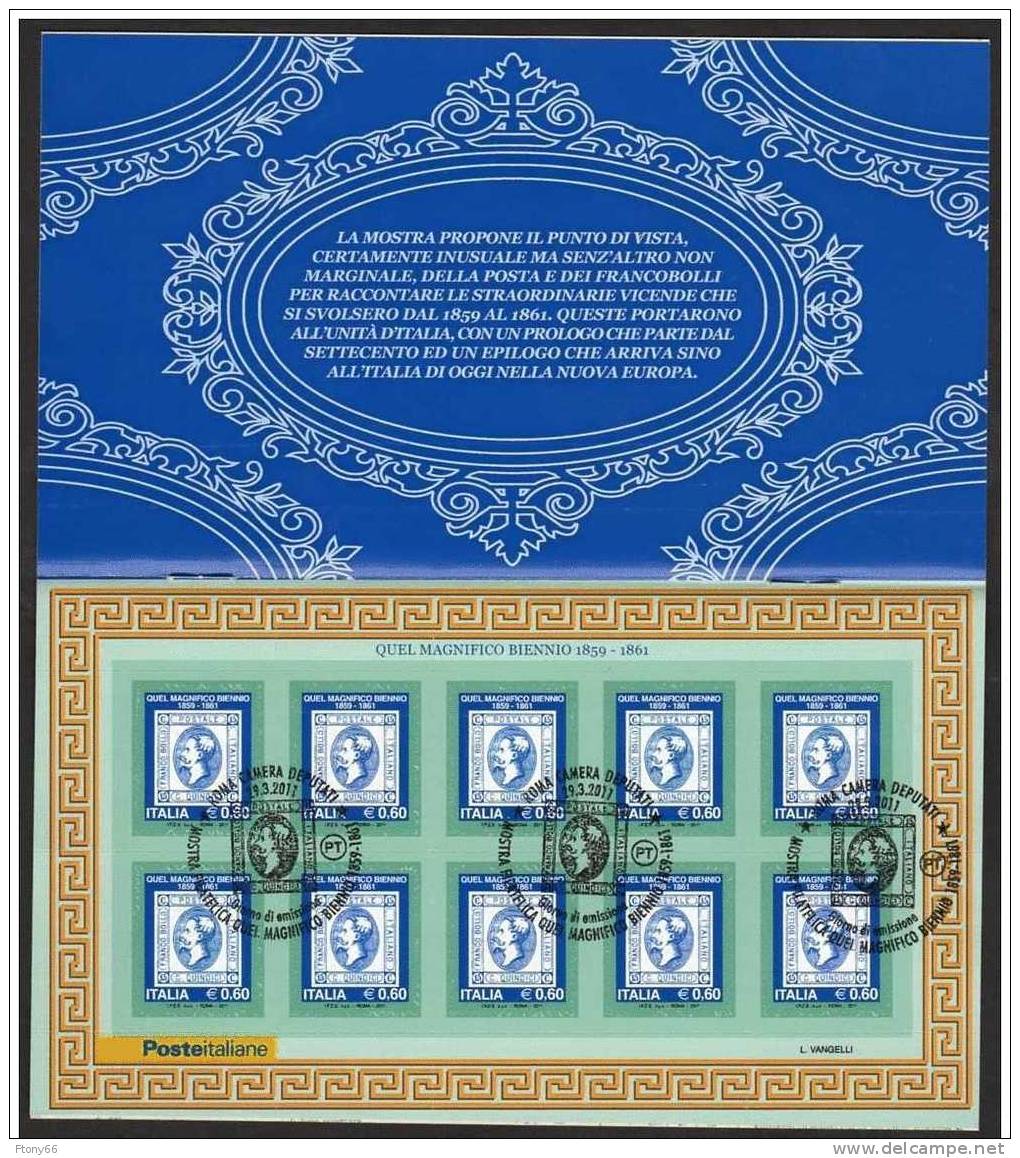 2011 Libretto Quel Magnifico Biennio 1859-1861 Con Annullo Montecitorio FDC - Booklets