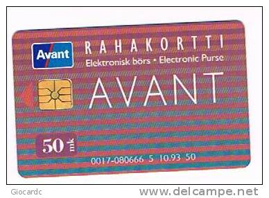 FINLANDIA (FINLAND) - AVANT (CHIP) -  PUBLIC CARD 50 MK RAHAKORTII CODE 0017  EXP.10.93  - USED  -  RIF. 3932 - Finland