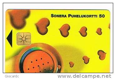 FINLANDIA (FINLAND) - SONERA (CHIP) -  1999  CUORI (HEARTHS)  - USED  -  RIF. 3952 - Finland