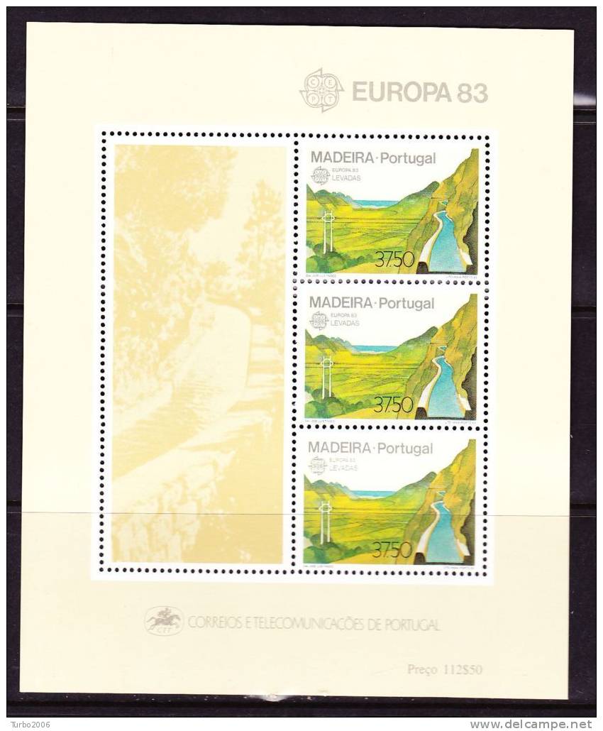 MADEIRA 1983 Europe CEPT Great Human Works Block-issue Mi. B 4 MNH - Madeira