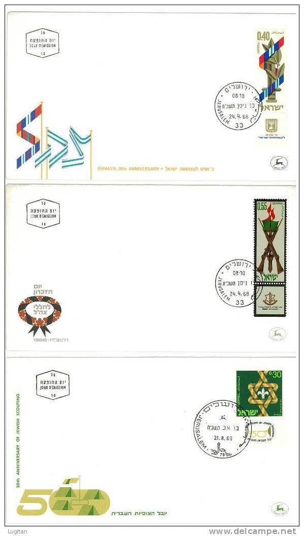 Filatelia - FDC ISRAELE LOTTO DI 11 BUSTE PRIMO GIORNO ANNI 1968/1973 ALCUNE RIPETUTE -ISRAEL FIRST DAY COVER BEST PRICE - FDC