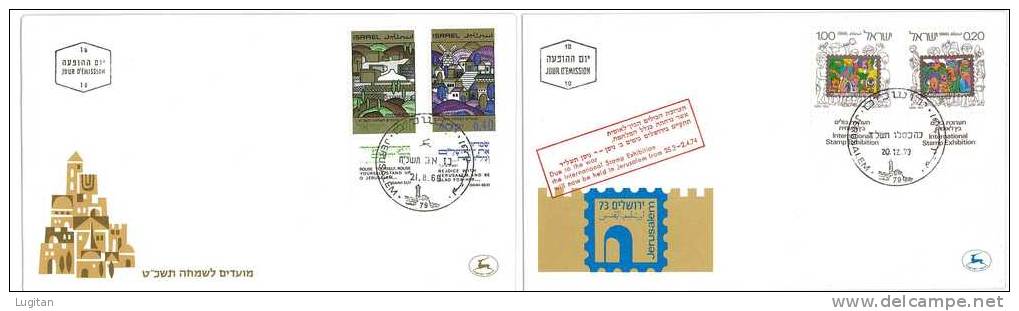 Filatelia - FDC ISRAELE LOTTO DI 11 BUSTE PRIMO GIORNO ANNI 1968/1973 ALCUNE RIPETUTE -ISRAEL FIRST DAY COVER BEST PRICE - FDC