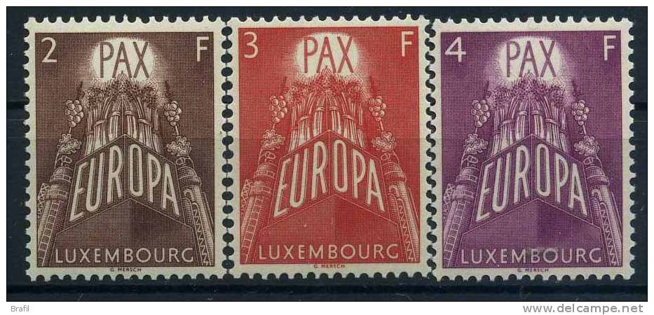 1957 Lussemburgo, Europa CEPT , Serie Completa Nuova (**) - 1957