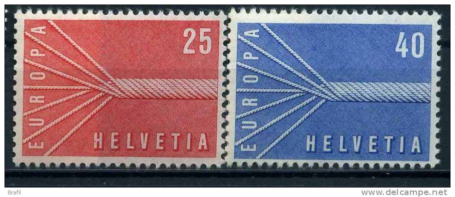 1957 Svizzera, Europa CEPT , Serie Completa Nuova (**) - 1957