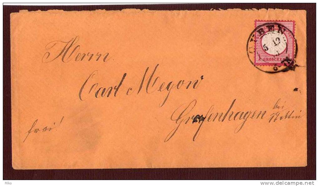 Cover 1 Gr. Gcancell:Guben,5.12.1873,as Scan - Cartas & Documentos