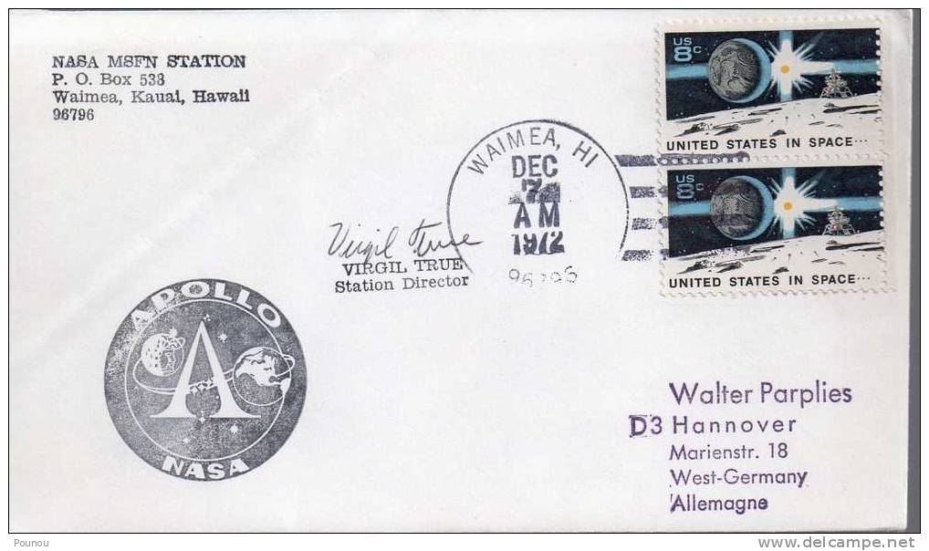 &#9733;US - APOLLO 17 - WAIMEA - HAWAÏ - SIGNED TRUE (P976) - Etats-Unis