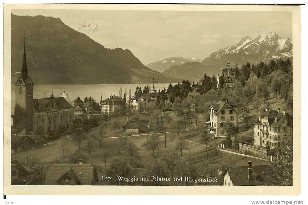 CP De WEGGIS " Mit Pilatus Und Bürgenstock " . - Weggis