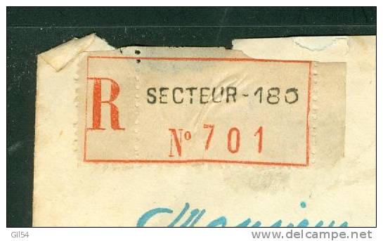 Maury N°142 I   + 195 / Lettre Recommandée   POSTE AUX ARMEES -  SECTEUR-180  En Juillet 1926 -  LL13414 - 1921-1960: Période Moderne