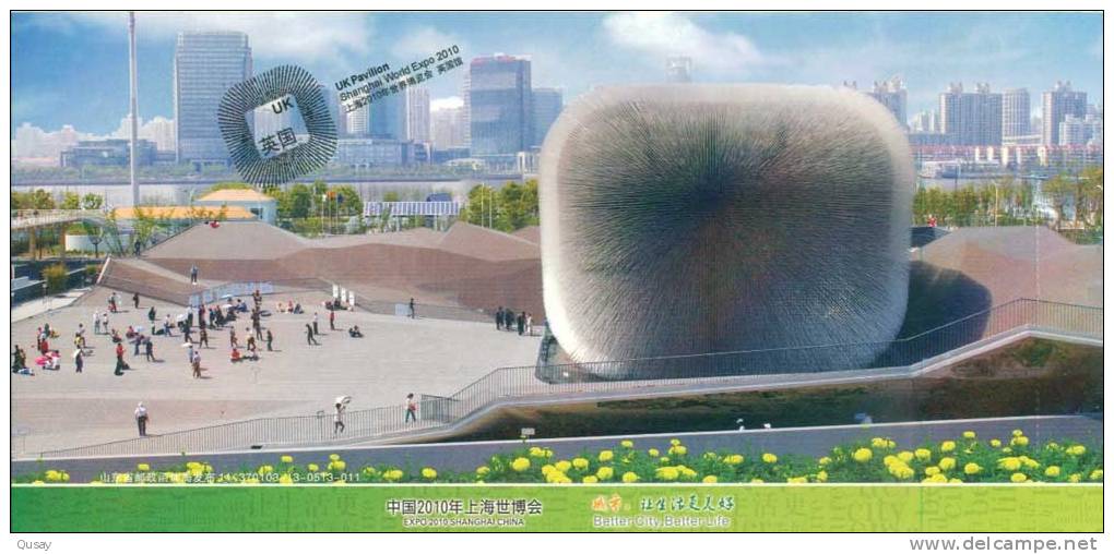 UK  Pavilion , 2010 Shanghai Expo    ,   Prepaid Card  , Postal Stationery - 2010 – Shanghai (Chine)