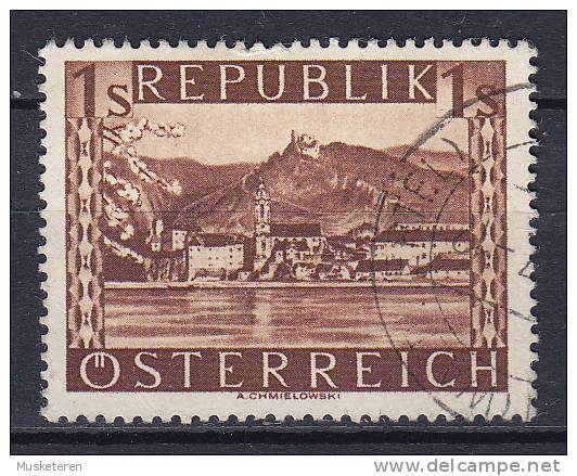 Austria 1946 Mi. 767 I     1 S Dürnstein (Niederösterreich) Plattendruck - Gebraucht