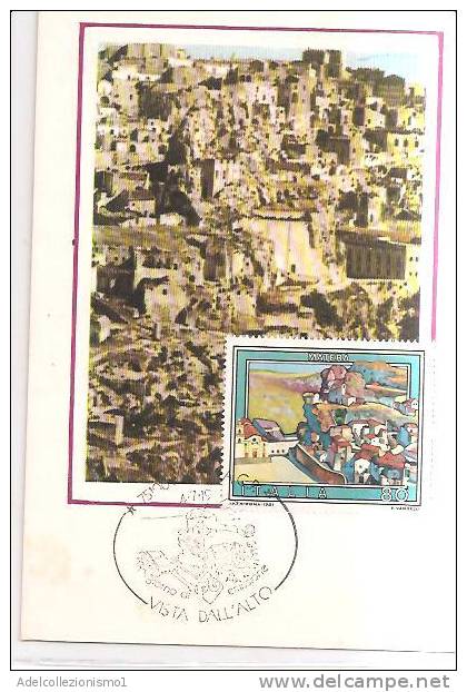 57319)cartollina Illustratoria Matera - Panorama - Matera