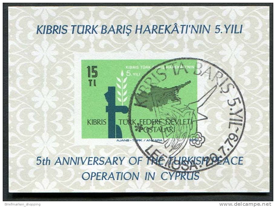 Zypern 1979 - Türkisch Zypern 1979 - Chypre Turquoise 1979 - Michel Block 1 - Oo Oblit. Used Gebruikt - ESST - Oblitérés