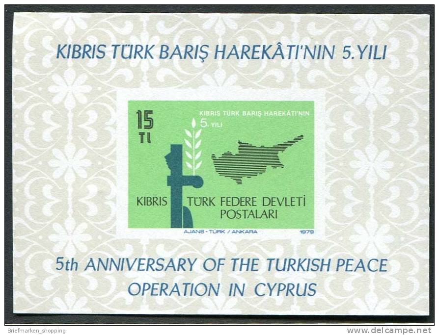 Zypern 1979 - Türkisch Zypern 1979 - Chypre Turquoise 1979 - Michel Block 1 - ** Mnh Neuf Postfris - Ungebraucht