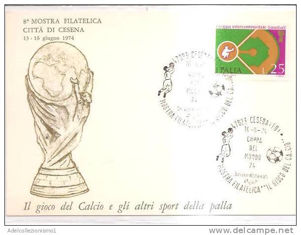 57346)cartollina Illustratoria Cesena - 8à Mostra Filatelica  , Il Gioco Del Calcio . - Cesena