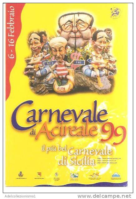 57351)cartollina Illustratoria Acireale - Il Carnevale ´99 - Acireale