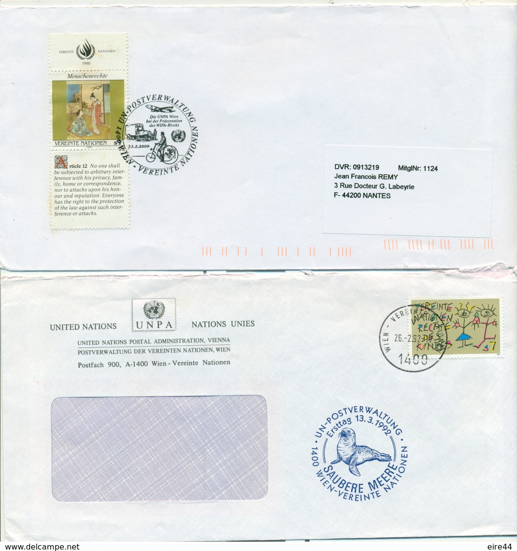 United Nations Austria 1992 2000 3 FDC & Covers - FDC