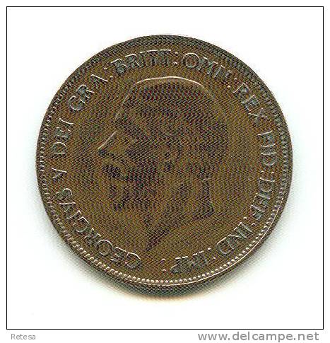 GREAT BRITAIN  1 PENNY 1929 GEORGES V - D. 1 Penny