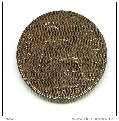 GREAT BRITAIN  1 PENNY 1938 GEORGES VI - D. 1 Penny