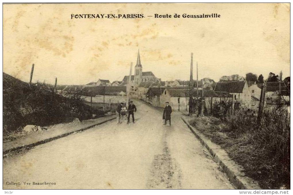 CPA (  95) FONTENAY EN PARISIS Route De Goussainville (leger Defaut Coin Haut Droit - Autres & Non Classés