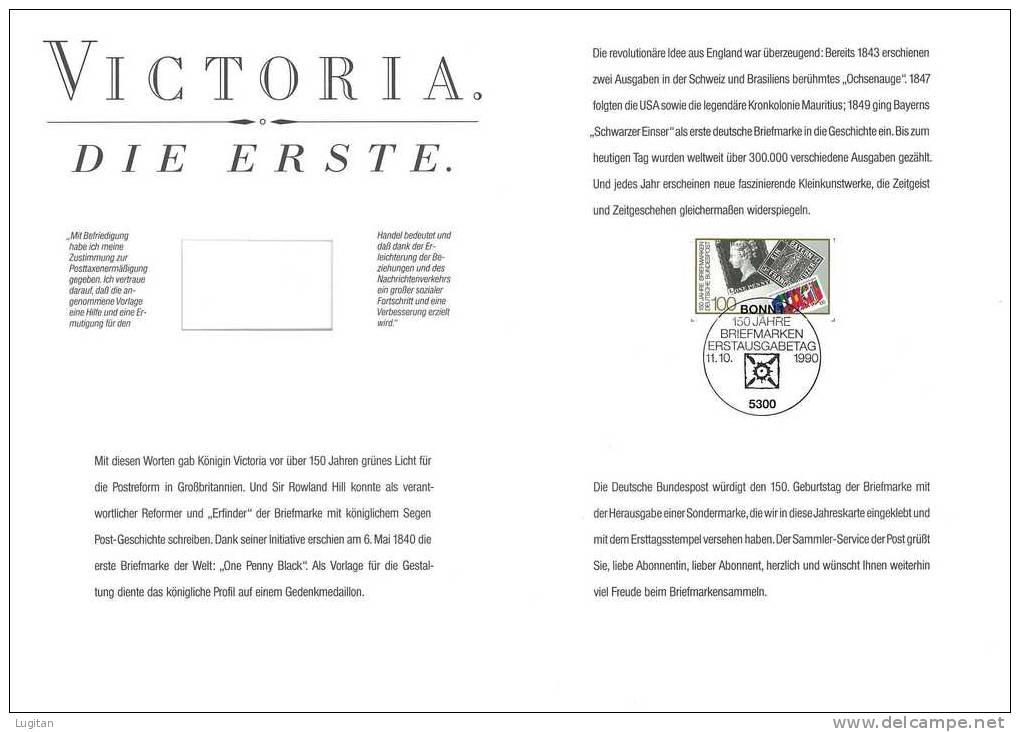 Filatelia - GERMANIA - GERMANY - FOLDER VICTORIA DIE ERSTE  ANNO 1990 - Altri & Non Classificati