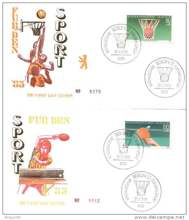 Germany / Berlin - FDC Mi-Nr 732/733 (y620)- - 1981-1990