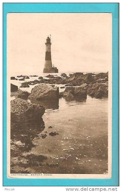 REGNO UNITO LIGHTHOUSE BEACHY HEAD EASTBOURNE CARTOLINA FORMATO PICCOLO VIAGGIATA NEL 1916 - Eastbourne