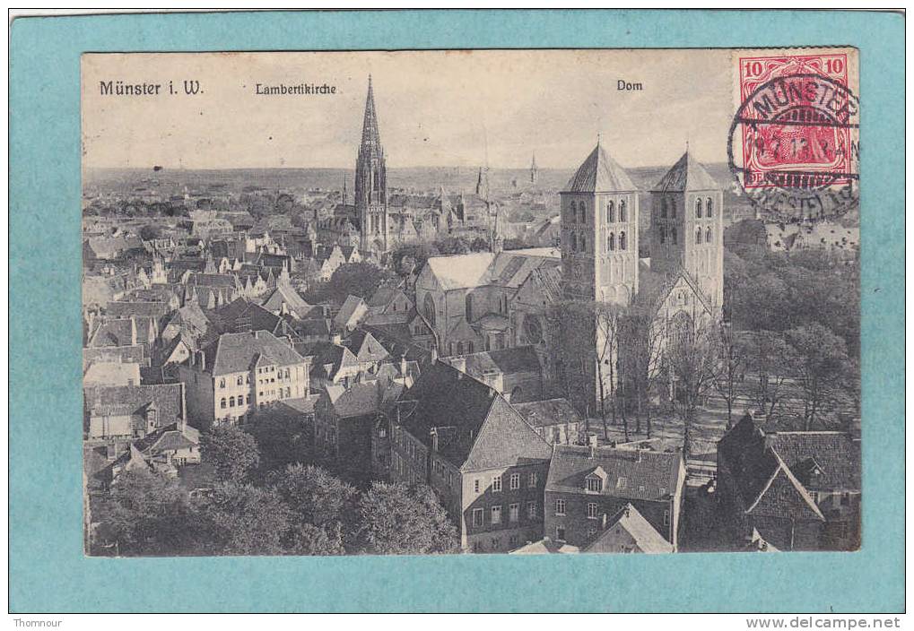 MÜNSTER  I. W.  -  Lambertikirche.  -  Dom  -  1913  - - Münster