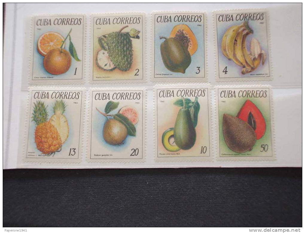 CUBA - 1965 FRUTTI TROPICALI 8v..-NUOVI(++) -TEMATICHE - Unused Stamps