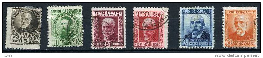 1931-32, II REPUBLICA , PERSONAJES CON NUMERO, EN USADO. - Used Stamps