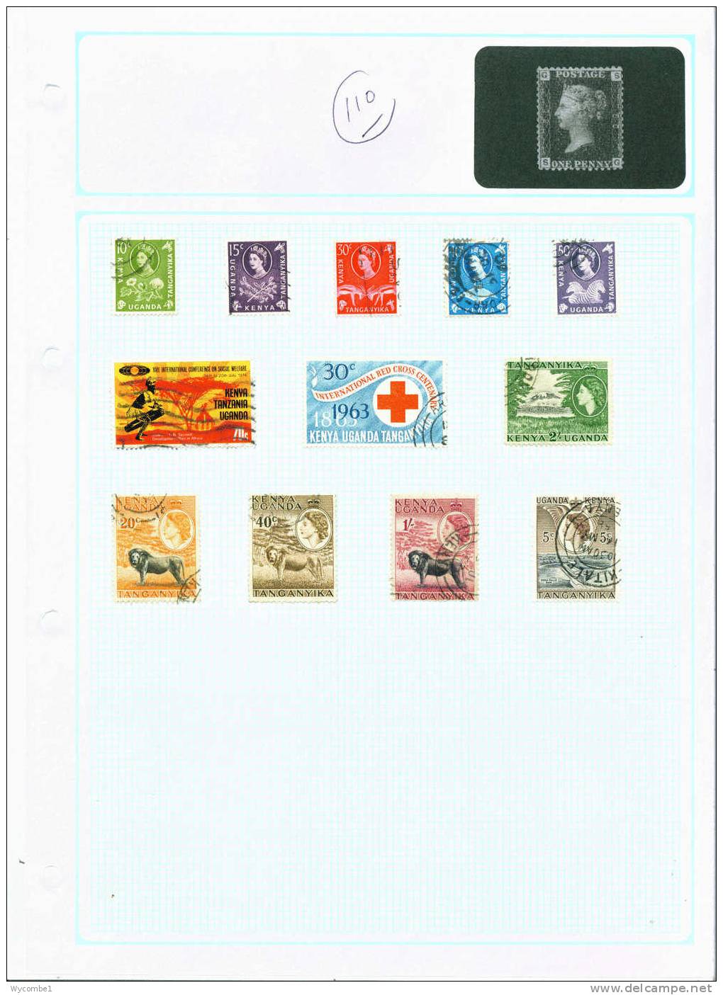 KENYA - Album Page With Stamps As Scan (Clearance Lot) - Kenia (1963-...)