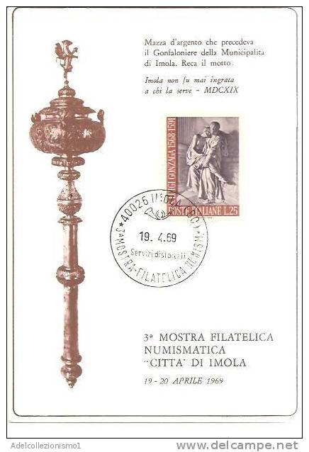 57382)cartoliina Illustratoria Imola - 3° Mostra Filatelica Numismatica - Imola