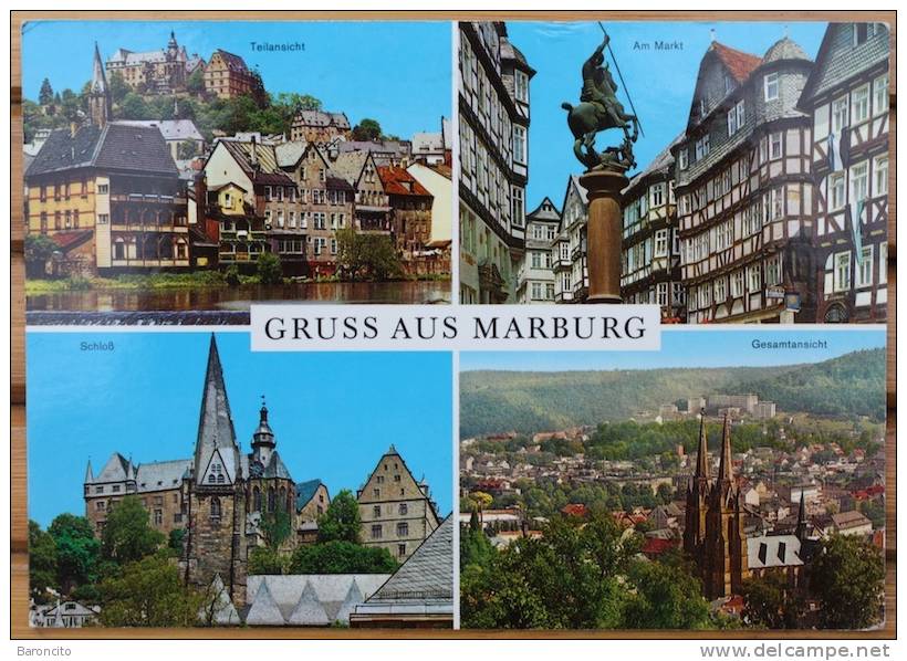 GERMANIA - DEUTSCHLAND - Lotto Di Tre Cartoline Viaggiate Ma Senza Francobollo. Vedere Dettaglio. - Marburg