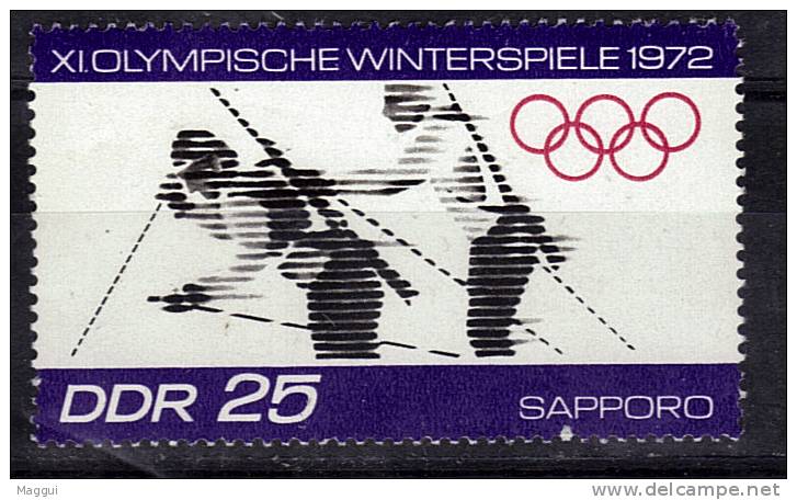 DDR  N°  1417  * *   JO 1972   Ski Biathlon Tir - Tir (Armes)