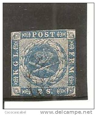 Dinamarca-Denmark Yvert Nº 3 (usado) (o). - Used Stamps