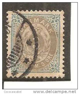 Dinamarca-Denmark Yvert Nº 22 (A) (usado) (o). - Used Stamps