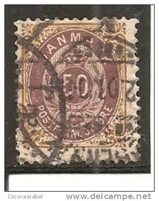 Dinamarca-Denmark Yvert Nº 28 (A) (usado) (o). - Used Stamps