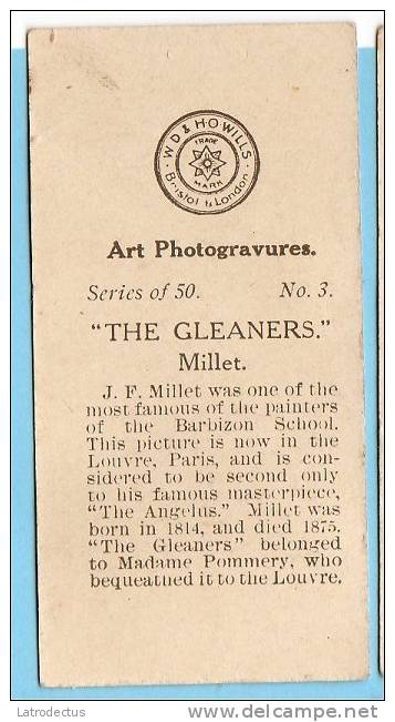 Wills - Art Photogravures (ca 1913) - 3 - The Gleaners (Millet) - Wills