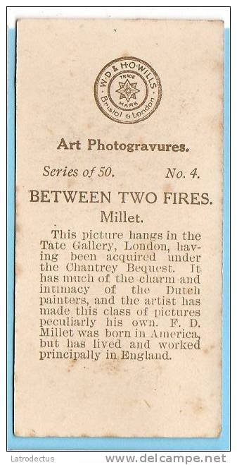 Wills - Art Photogravures (ca 1913) - 4 - Between Two Fires (Millet) - Wills