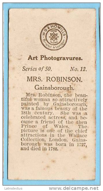 Wills - Art Photogravures (ca 1913) - 12 - Mrs. Robinson (Gainsborough) - Wills