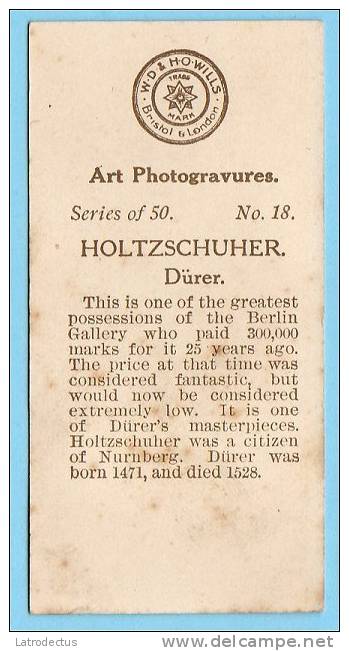 Wills - Art Photogravures (ca 1913) - 18 - Holtzschuher (Dürer) - Wills